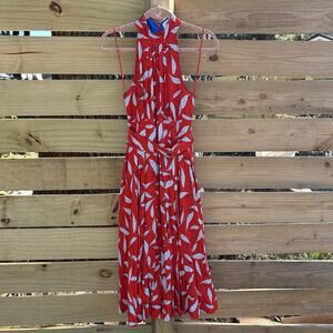 Diane von Furstenberg Nicola Dress in Mason Signature Red Women's Size 6 Belted